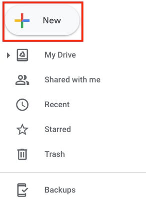 Google drive Share Upload Microsoft Office File new