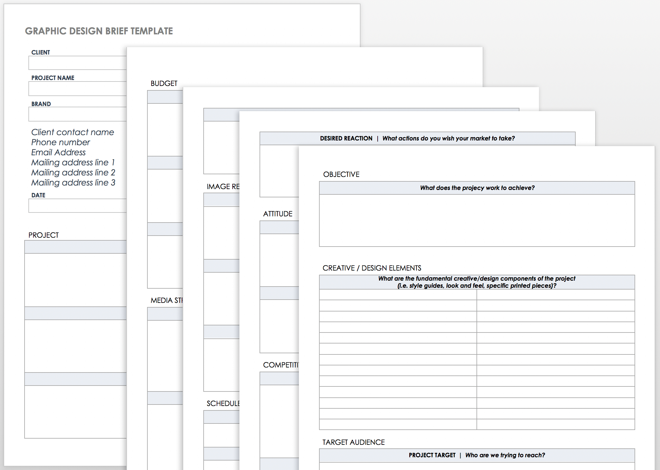 Graphic Design Brief Template