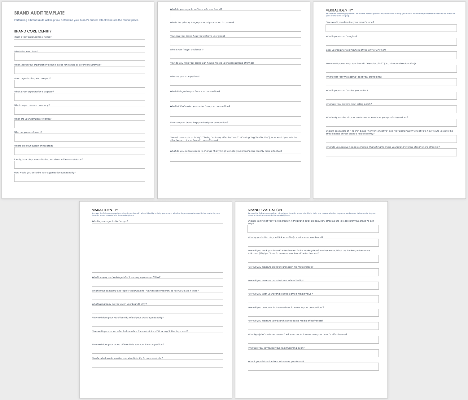 Brand Audit Template