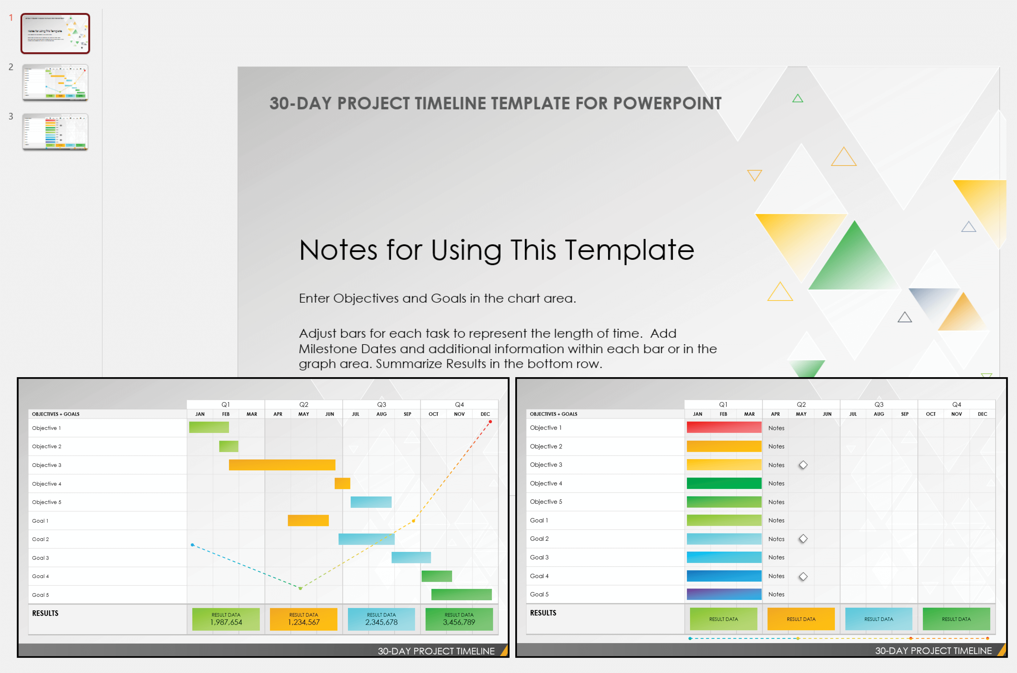 30 Day Project Timeline Template for PowerPoint