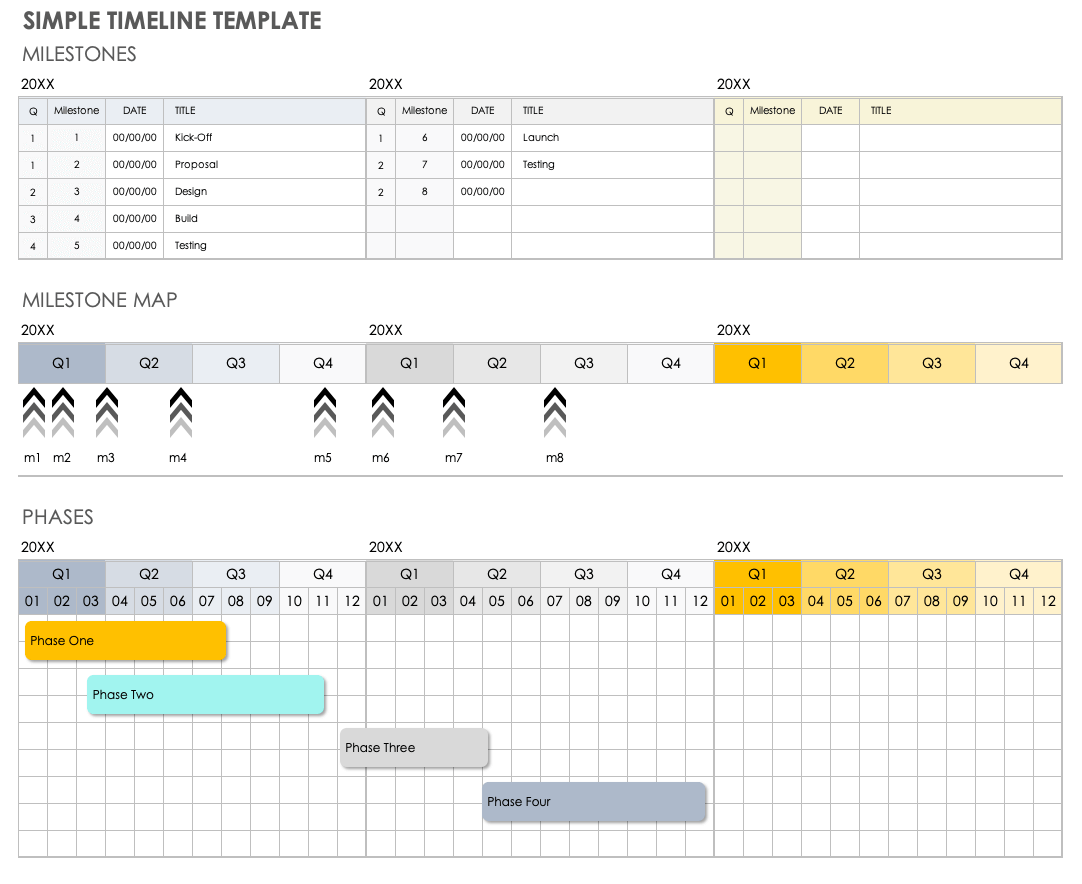 Simple Timeline Template