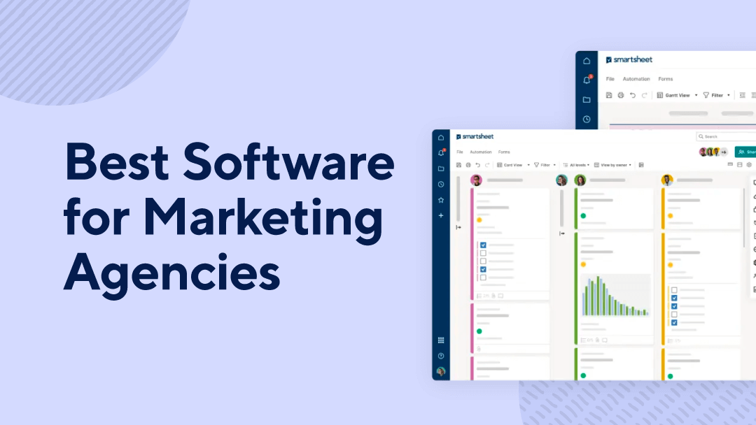 Best software for marketing agencies represented by Smartsheet.