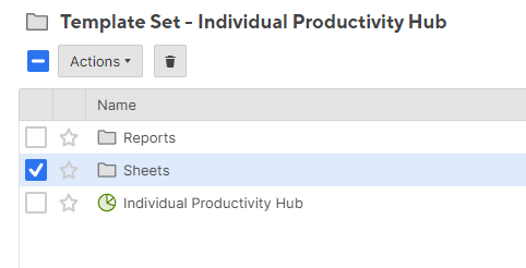 sheets folder