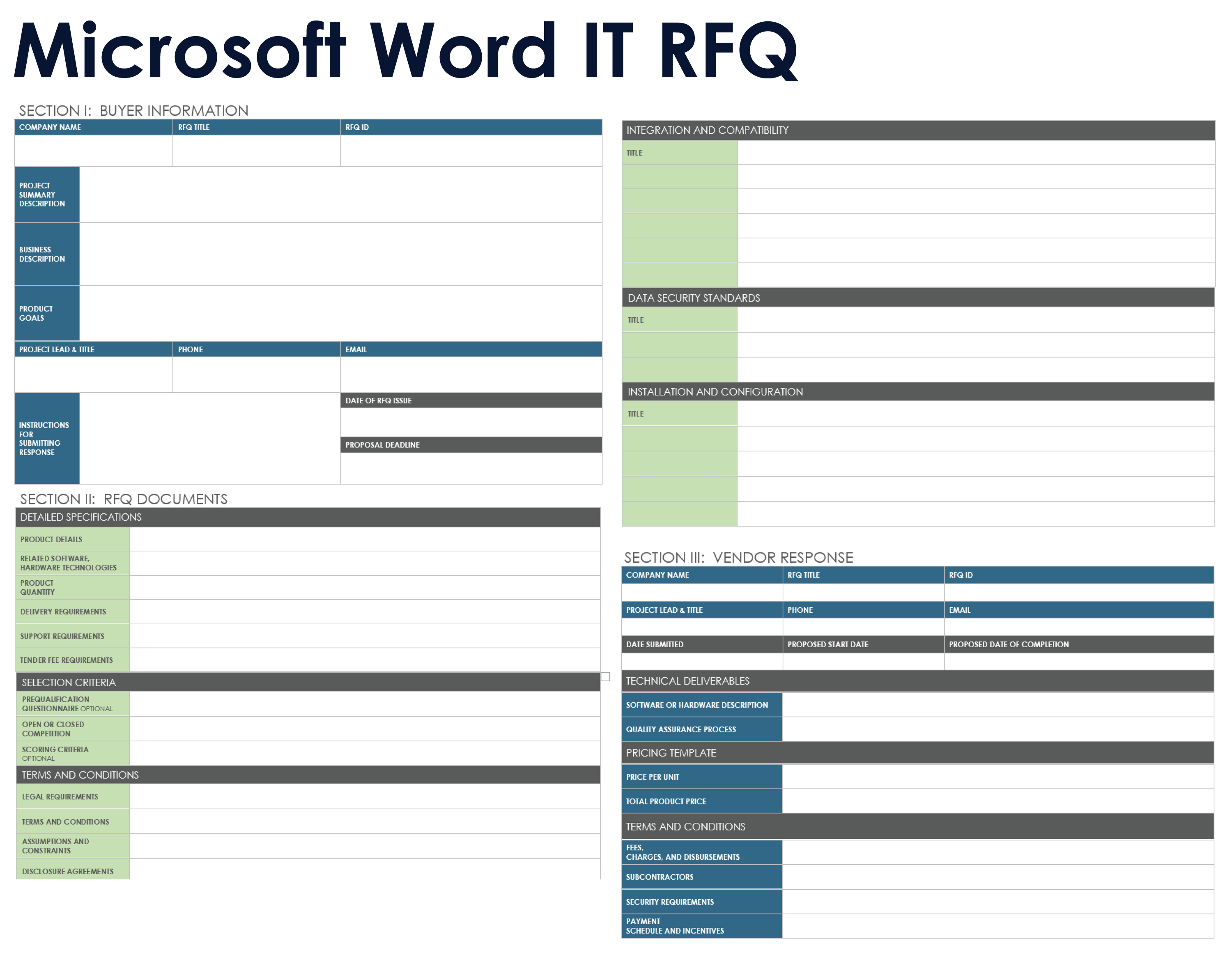 Microsoft Word IT RFQ