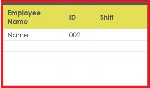 Enter Employee Data How To Create Work Schedule Microsoft Word