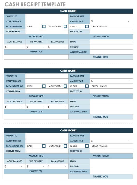 Cash Receipt Template