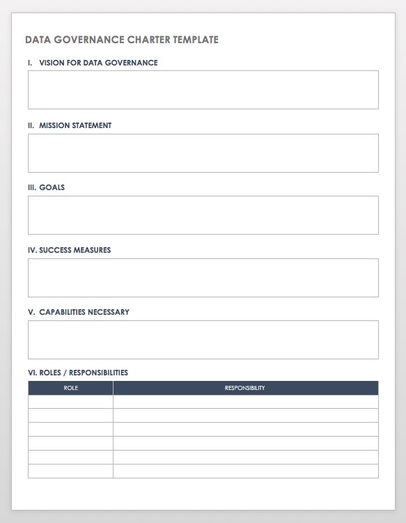 Data Governance Charter Template