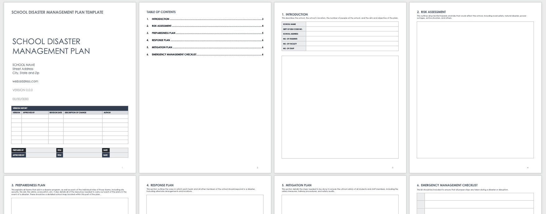 School Disaster Management Plan Template